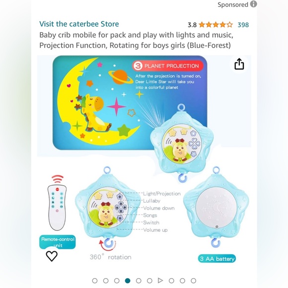 Crib mobile for pack and play - Picture 12 of 16